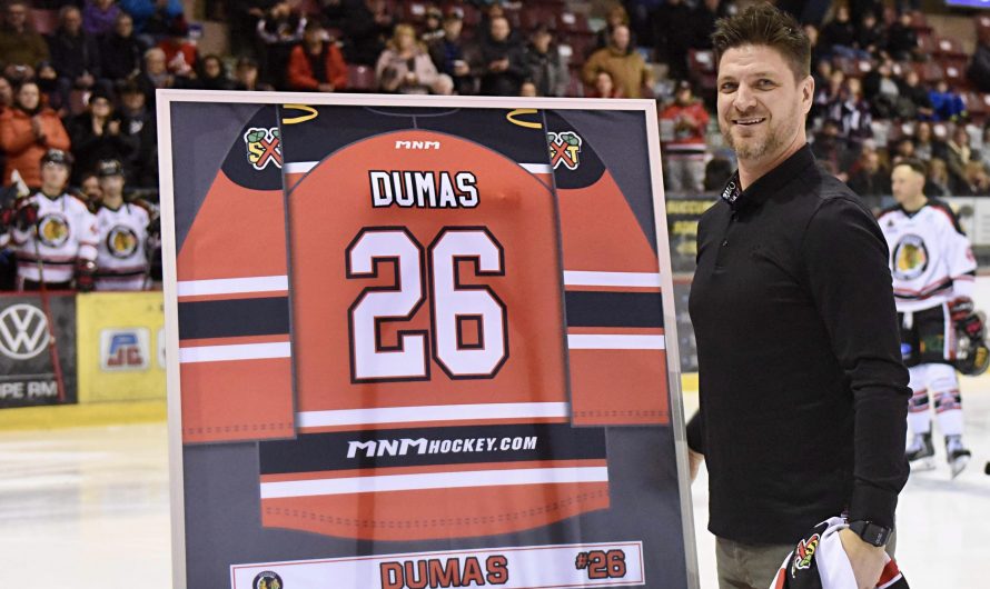 Mathieu Dumas est maintenant un immortel chez les Éperviers